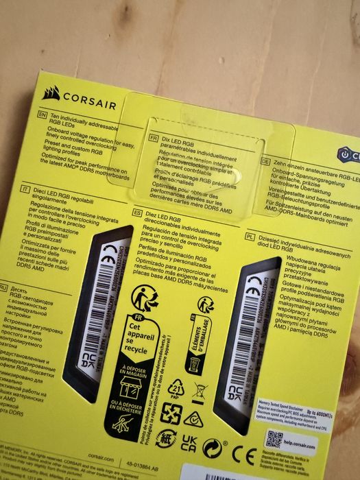 Corsair Vengeance RGB DDR5 32GB (2x16GB) 6000MHz AMD EXPO