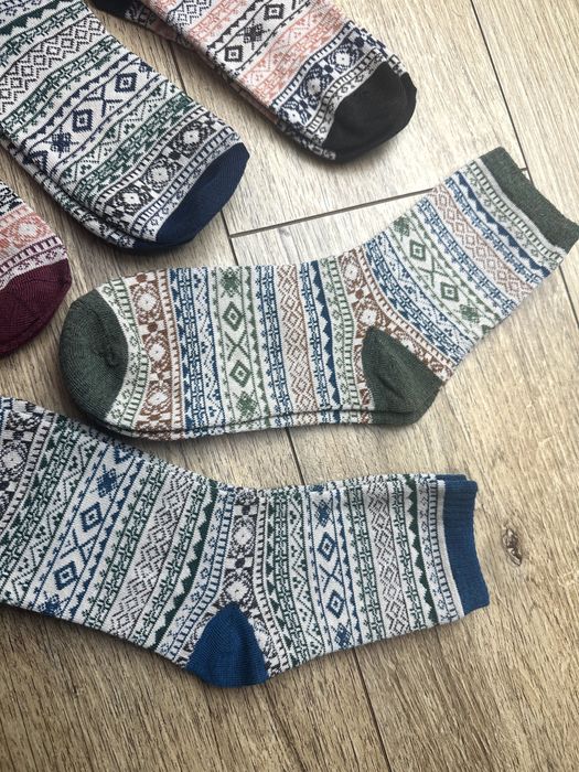 5x wzorzaste skarpetki nowe 35-38
