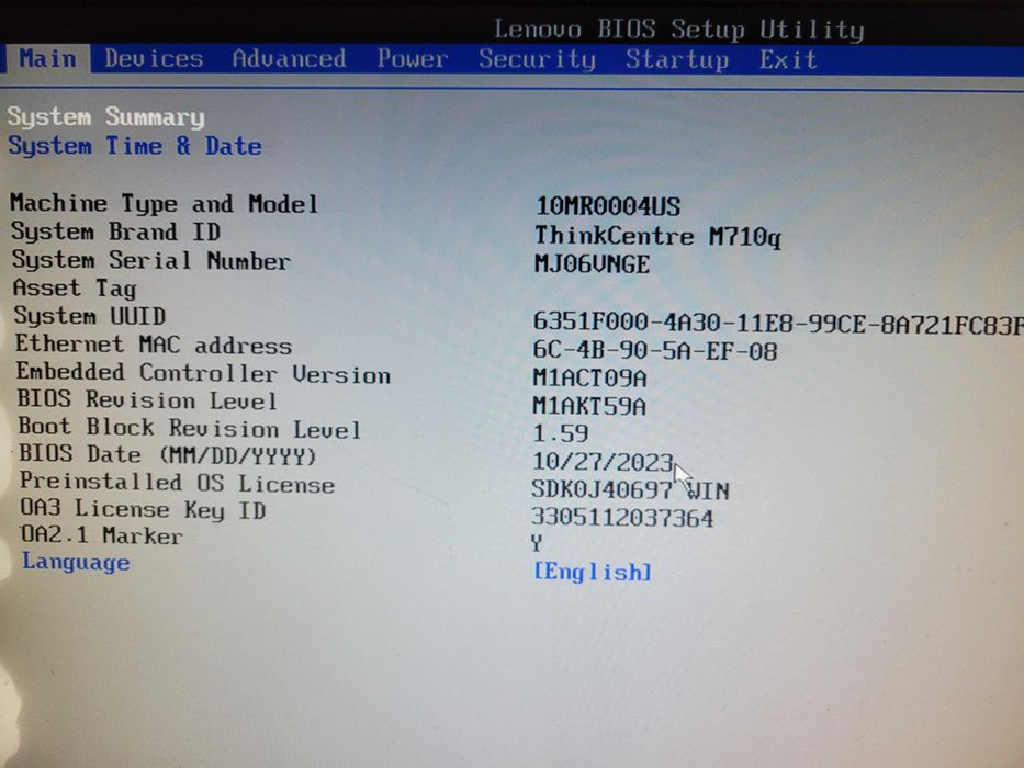 Компьютер Lenovo ThinkCentre M710q USFF 8Gb DDR4 Win 10/11 неттоп