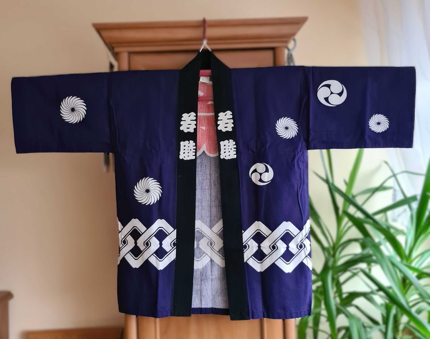 Narzutka Happi Coat / Matsuri / Haori męskie granatowe