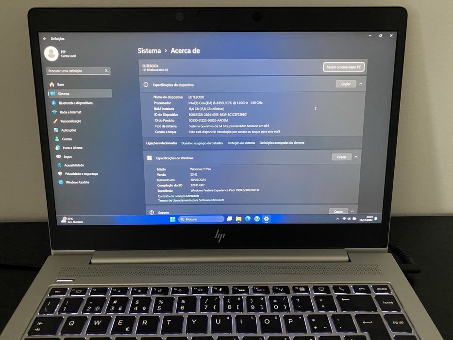 Hp Elitebook 840 G5 i5 8Gb 256Gb Win11Pro