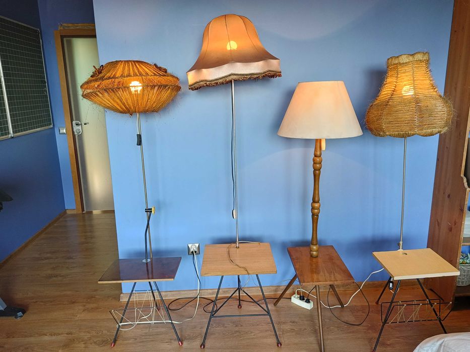 lampa podłogowa, stojąca klasyczny PRL vintage