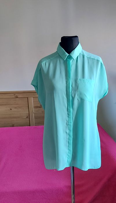 Bluzka, koszula, mgiełka, miętowa, Atmosphere, 44, XXL, 3