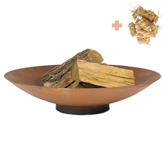 Palenisko ogrodowe NA PREZENT Misa Wodna Corten 100 cm + PODPAŁKA GRAT