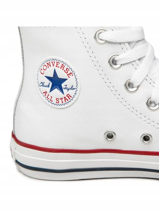 Converse 43 Buty Męskie Trampki All Star Skórzane Białe 132169C T1147