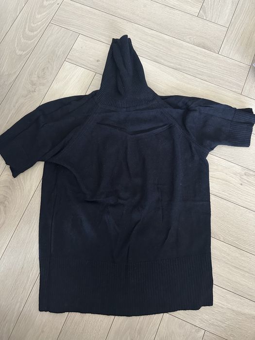 Czarny golf z krotkim rekawem simple S