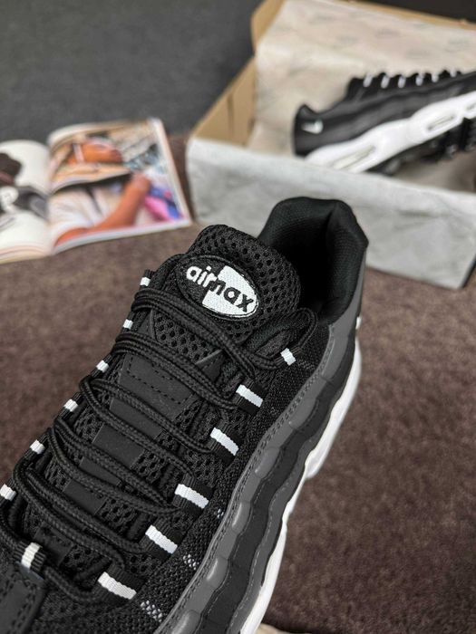 SALE! Nike Air Max 95 Black Grey 36 37 38 39 40 41 42 43 44 45 46 найк