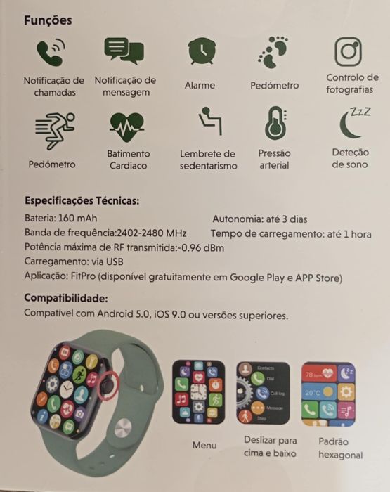 Smartwatch Novo - 160 Ah - Bateria - 3 Dias