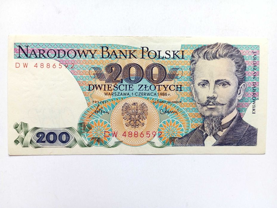 200 zł 1986  - DW -   st. 1-/2+
