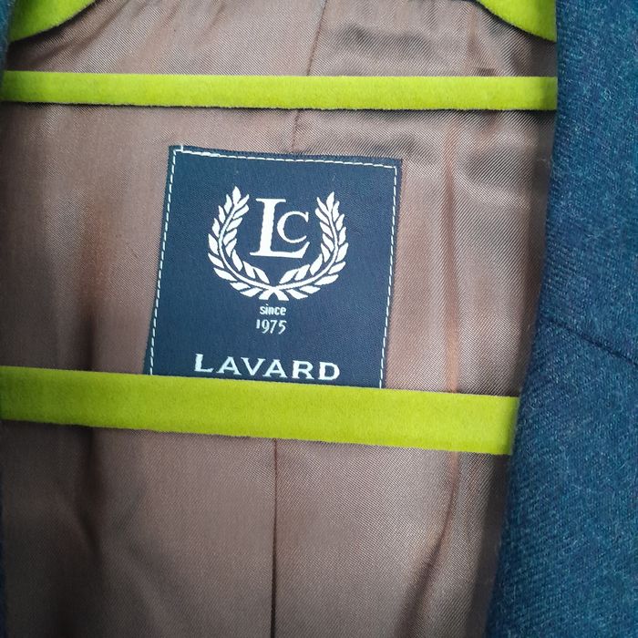 Marynarka męska Lavard Niebieska Łaty na łokciach