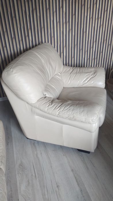 Sofa + fotel skórzany