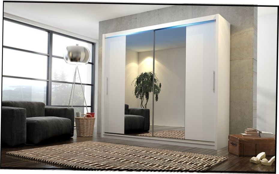 Szafa Przesuwna Garderoba WIKA 2 180cm opcja LED 5 kolorów MEBLOLANDIA