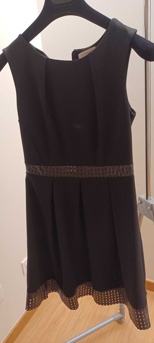 Vestido midi Dioxide preto