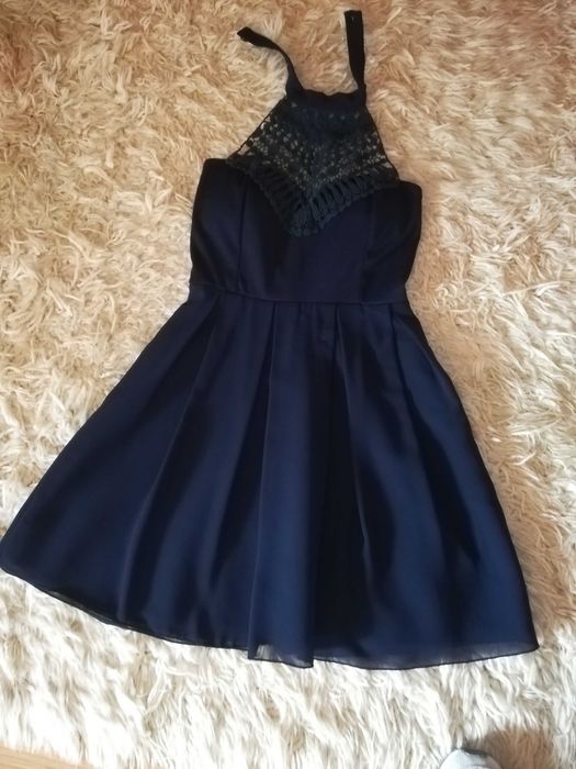 Vestido azul petróleo
