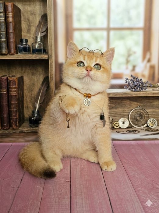 Золотой ласковый котик