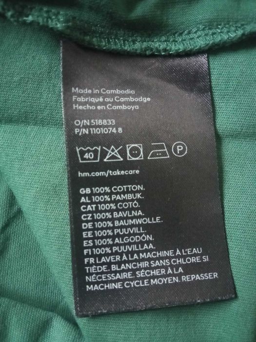 H&M koszulka T-shirt zielony r M
