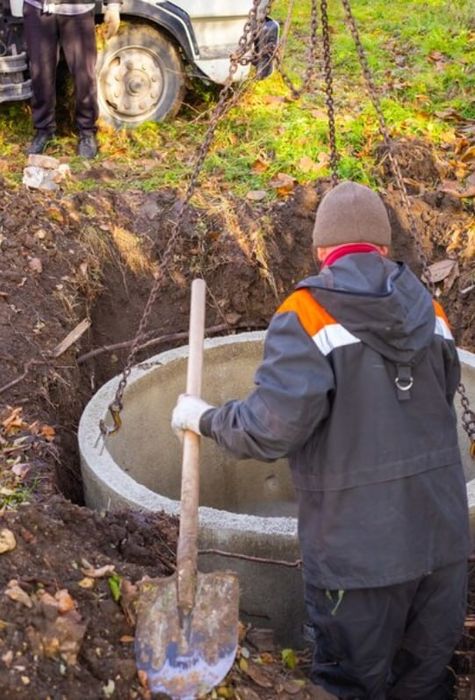 Канализация из бетонных колец септик - СК200 под ключ, гарантия