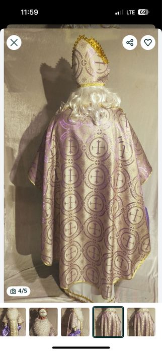 Прокат оренда костюм Святого Миколая Діда мороза Санта Клауса