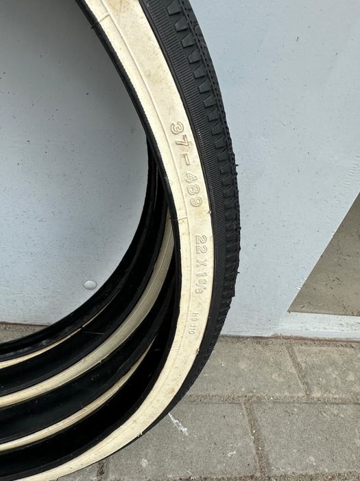 NOWE Opony RETRO 22x1 3/8 Swallow (37-489) BIAŁY BOK Komplet 2 szt.