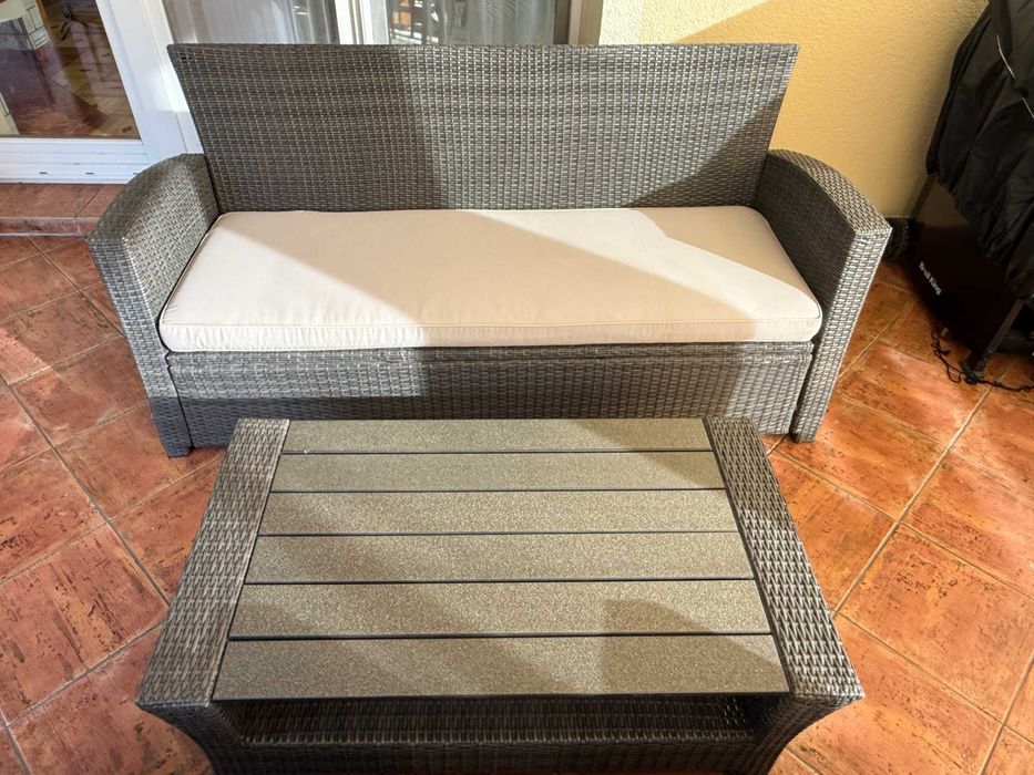 Komplet wypoczynkowy technorattan