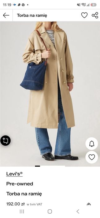 Nowa torba oryginalna Levi's jeansowa