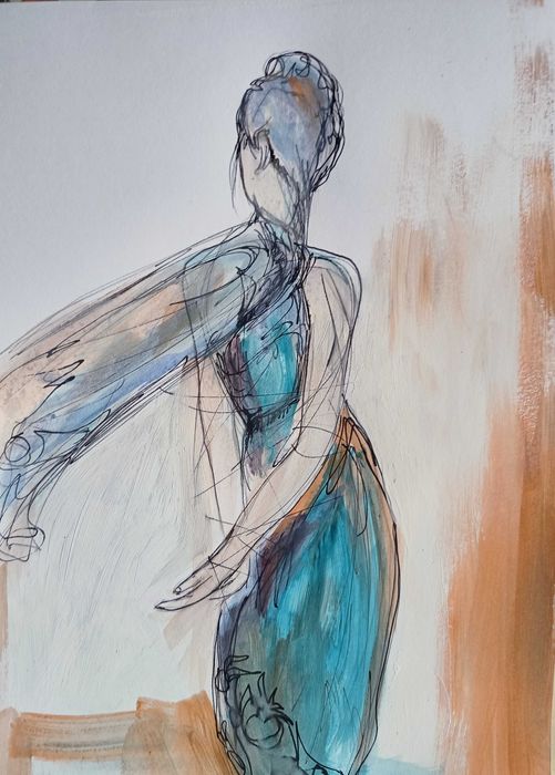 3 autorskie Ilustracje format a4 oryginał mixed media