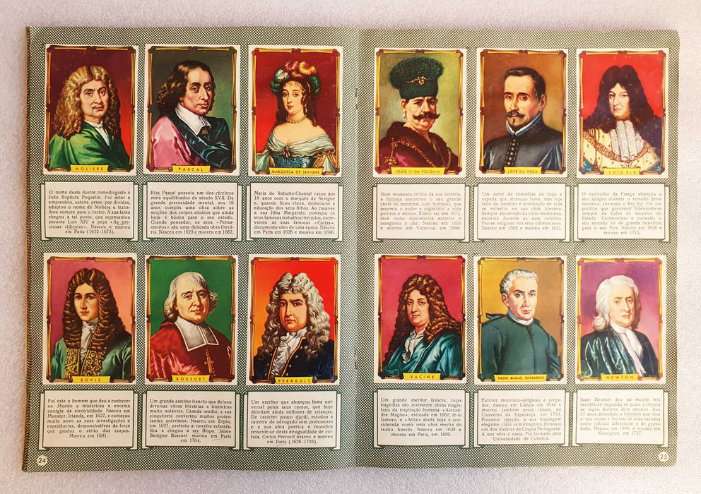 Antiga Caderneta Completa ~ "FIGURAS IMORTAIS" ~ IBIS 1959 ~ # RARA #