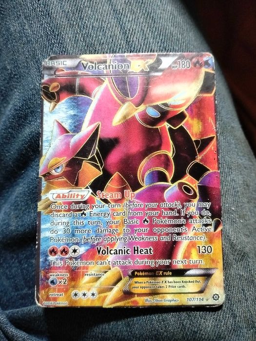 Carta de Pokémon volcanion ex