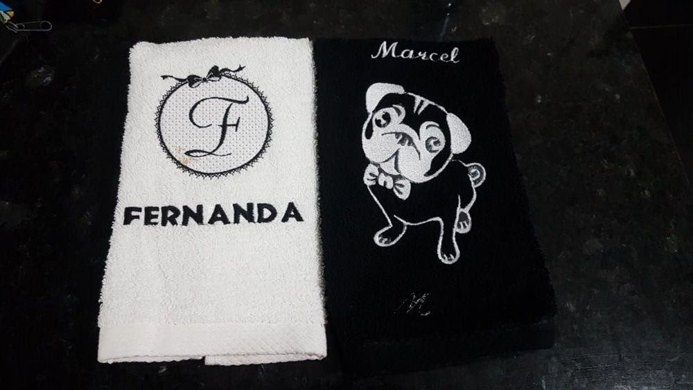 toalhete bordado á máquina