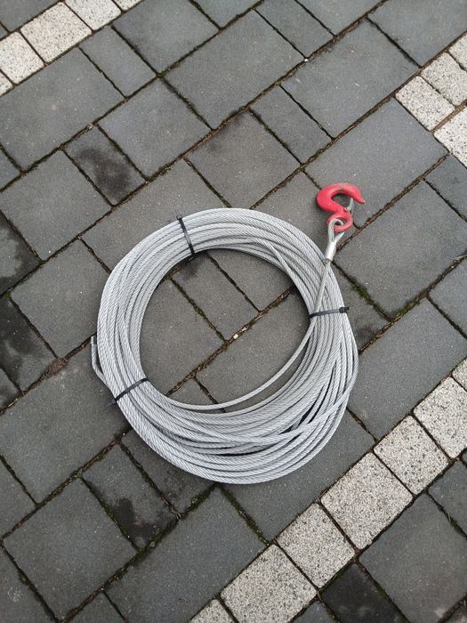 Linka stalowa 6mm długość 40m zakuta