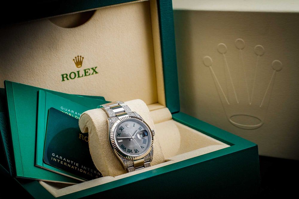 Zegarek Rolex Datejust 36 z diamentami iced, Wimbledon
