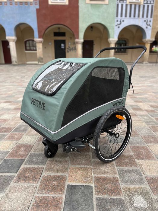 Wózek dla psa i przyczepka rowerowa dla psa do 40 kg lub kota norma UE