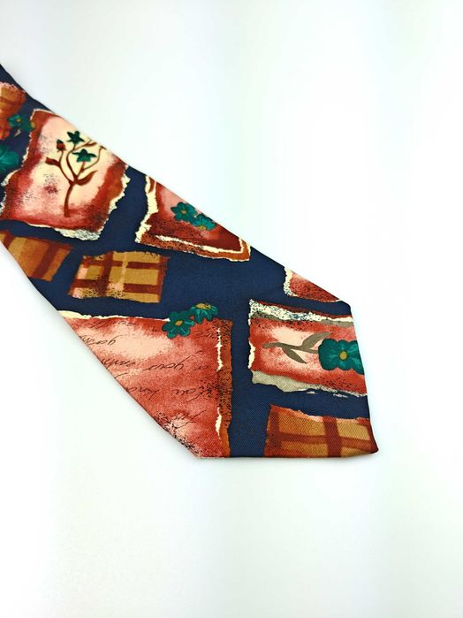Altea Milano jedwabny krawat w kwiaty paz78