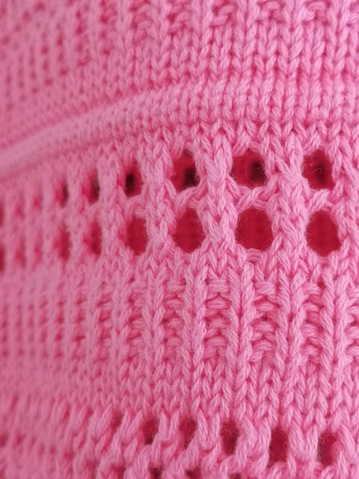 Sweter bawełniany ażurowy dziewczęcy H&M r.122/128