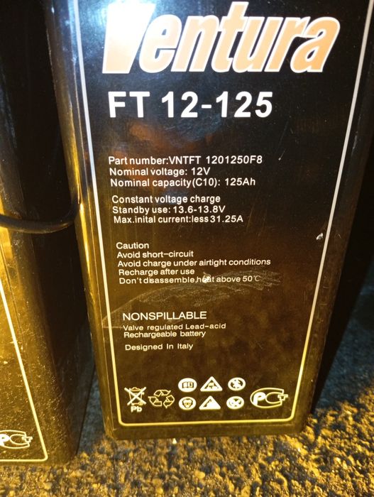 Гелевий акумулятор 12В 125А