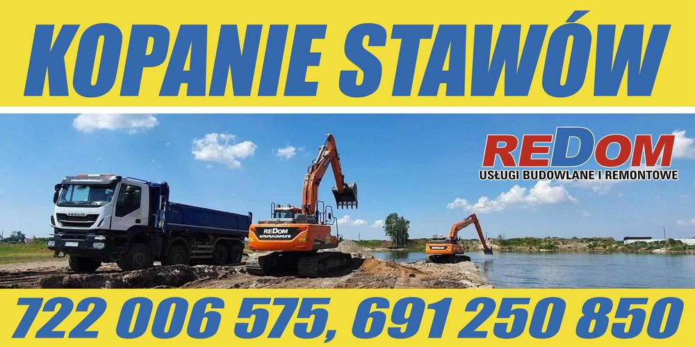 Usługa Koparką Minikoparką Kopanie Stawów Fundamentów Wyrywanie Karp