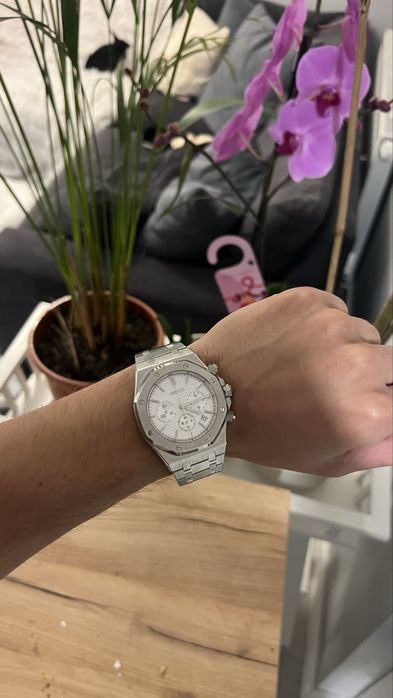 Zegarek Seiko Mod Royal Oak White AP