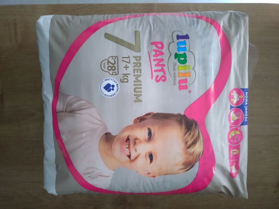 Pieluchomajtki Lupilu Pants Premium rozmiar 7, 28 sztuk, +17kg nowe
