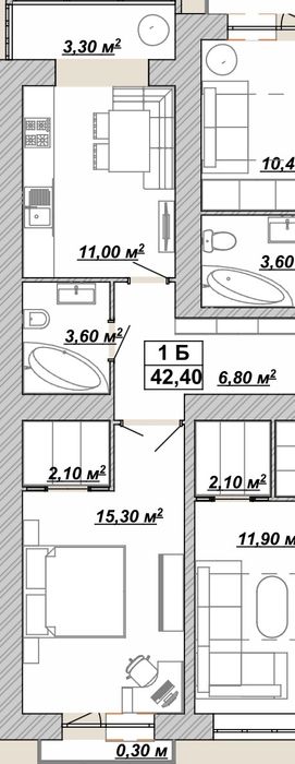 Продається найдешевша 1 кімнатна квартира в сучасному ЖК