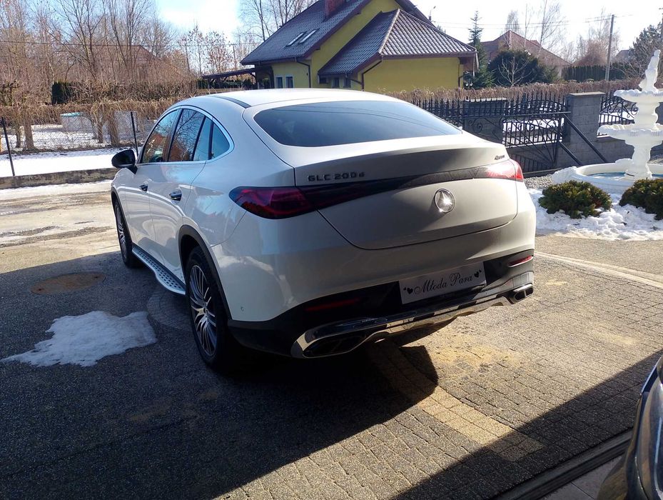 Samochód auto do ślubu Mercedes GLC Coupe biały nowy - OKAZJA