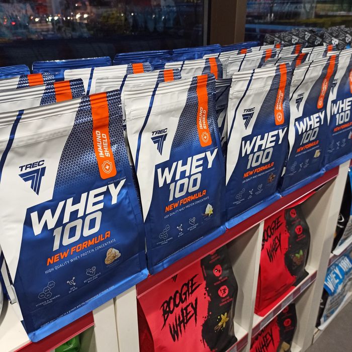 TREC WHEY 100 NEW Formula 700g Białko WPC Odżywka Białkowa Różne smaki