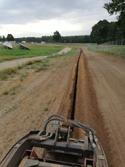 Wykop liniowy wykop pod przewody elektryczne  fotowoltaike pod wode