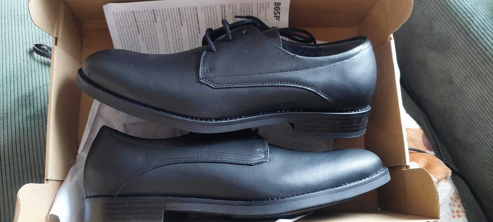 Półbuty skórzane czarne BOSP Gore-Tex rozmiar 44