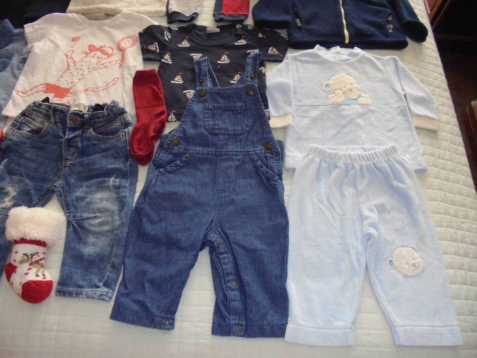 lote de roupa de menino bebé os sapatos novos