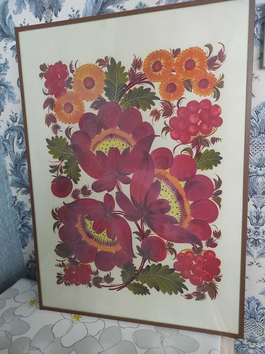 Петриківський розпис картина 50-40