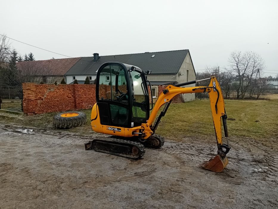 Minikoparka JCB 8018. 2011 Brutto 3 łyżki Rozsuwane Gąsienice