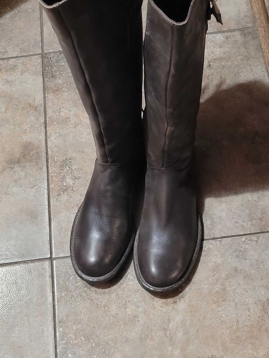 Новые кожаные  сапоги, р.41, осень