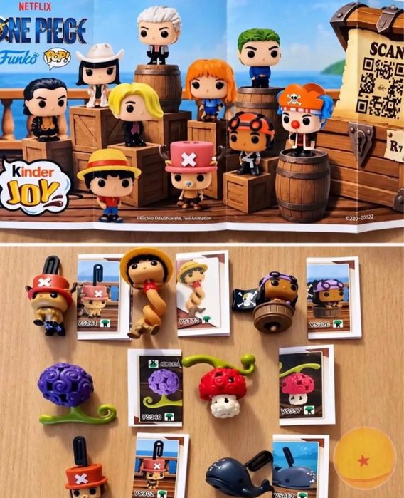 Кіндер джой ВАН ПІС/Kinder joy One Piece нова колекція ОПТ/РОЗДРІБ  кіндер Ван Піс 20г