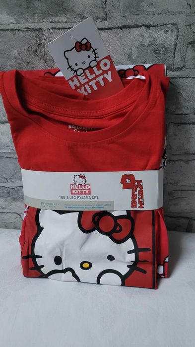 Piżama bawełniana Hello Kitty z krótkim rękawem Primark