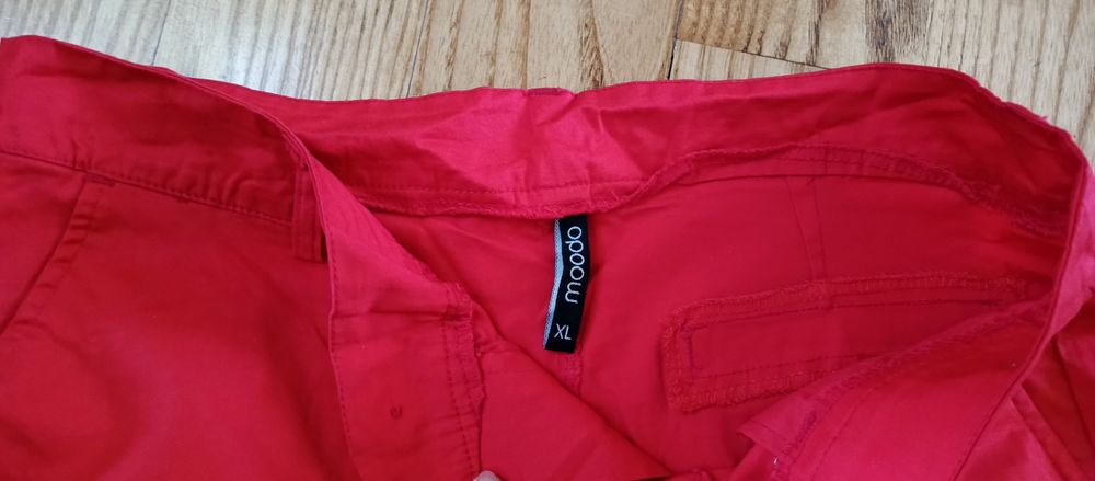 Moodo eleganckie czerwone spodnie letnie XL 42 nowe bez metki